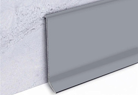 Алюминиевый напольный плинтус Русский профиль, анодированный серебро матовый, 100х11,2х2500 мм, 1 м.п